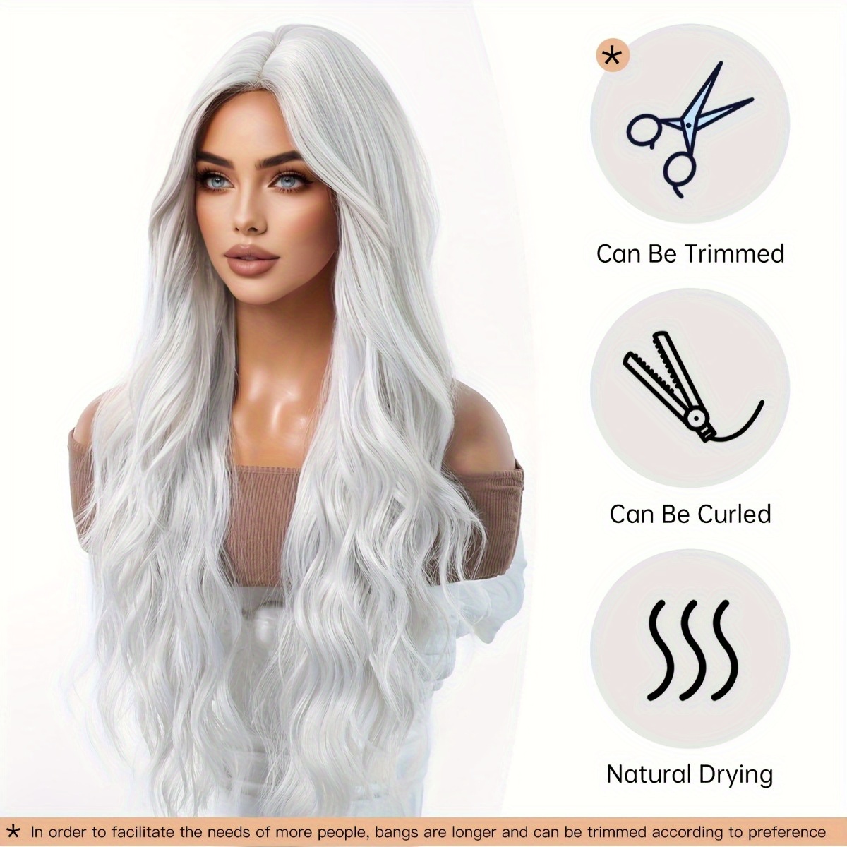 Hair Care Wavy Hair - Peluca de fibra sintética de la