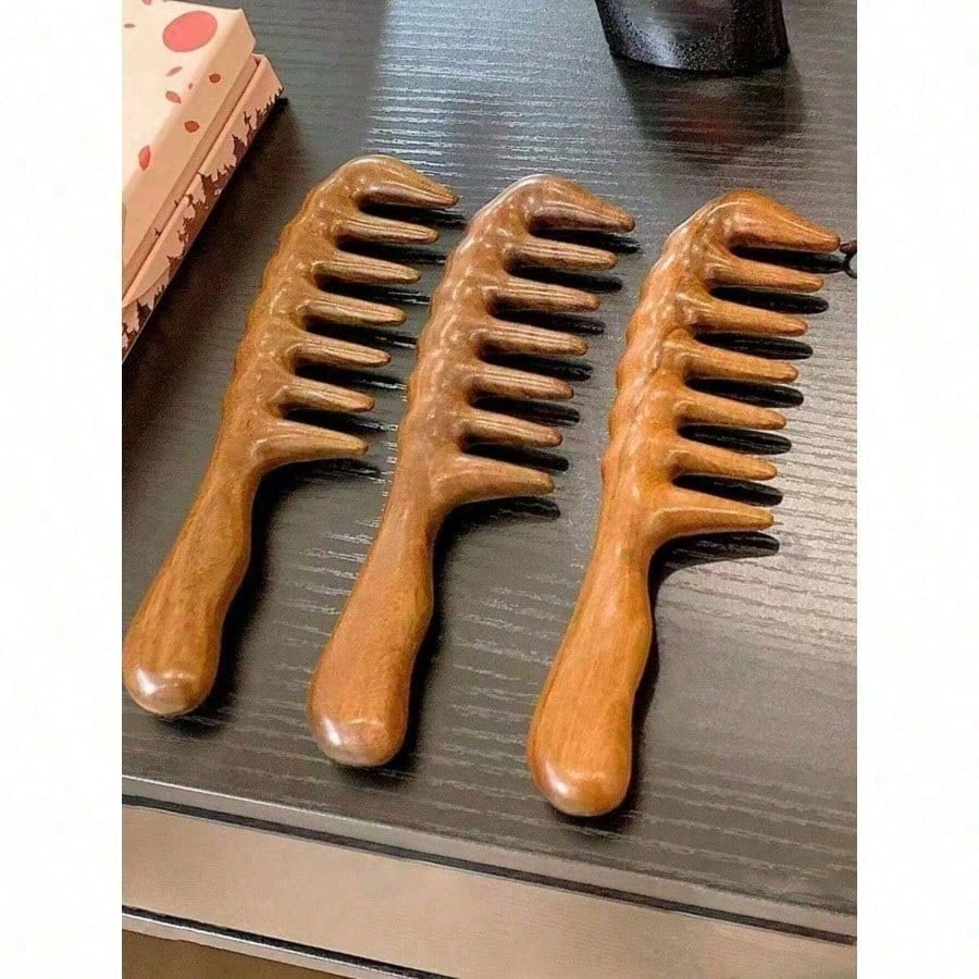 Hair Care Wavy Hair - Peine de madera de sándalo natural