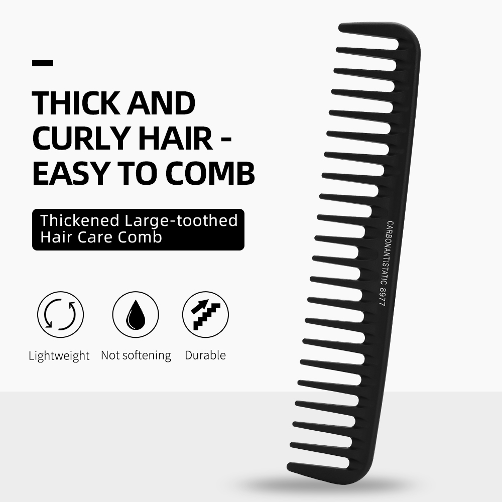 Hair Care Wavy Hair - Peine rizado de dientes anchos, peine