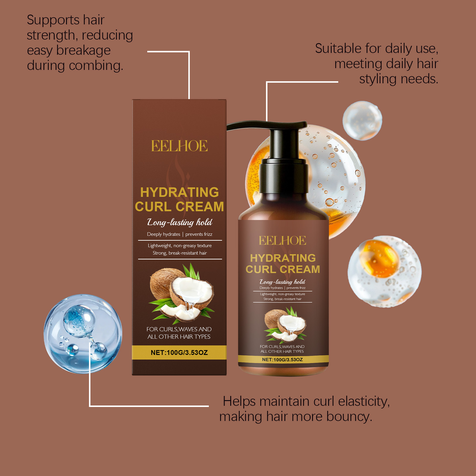 Crema de peinado para cabello  - Hair Care Wavy Hair reseña y precio