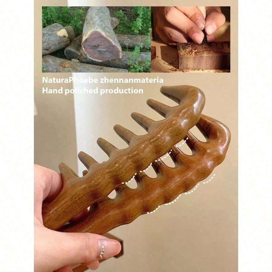 Peine de madera de sándalo nat - Hair Care Wavy Hair reseña y precio