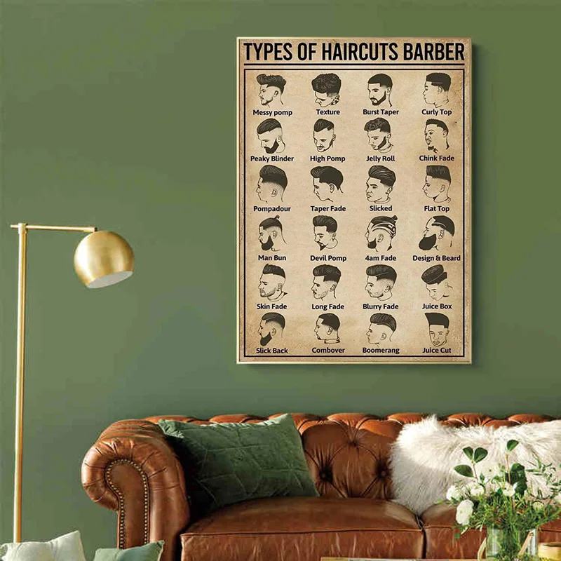 Póster de barbero sin marco, t - Hair Care Barber reseña y precio