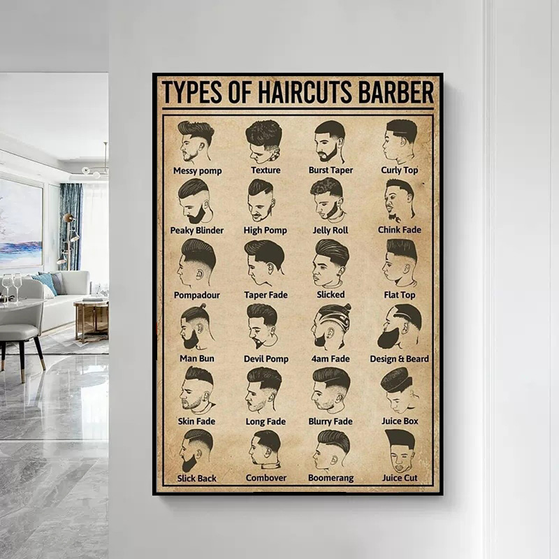 Póster de barbero sin marco, t - Hair Care Barber reseña y precio