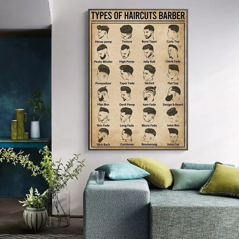 Póster de barbero sin marco, t - Hair Care Barber reseña y precio