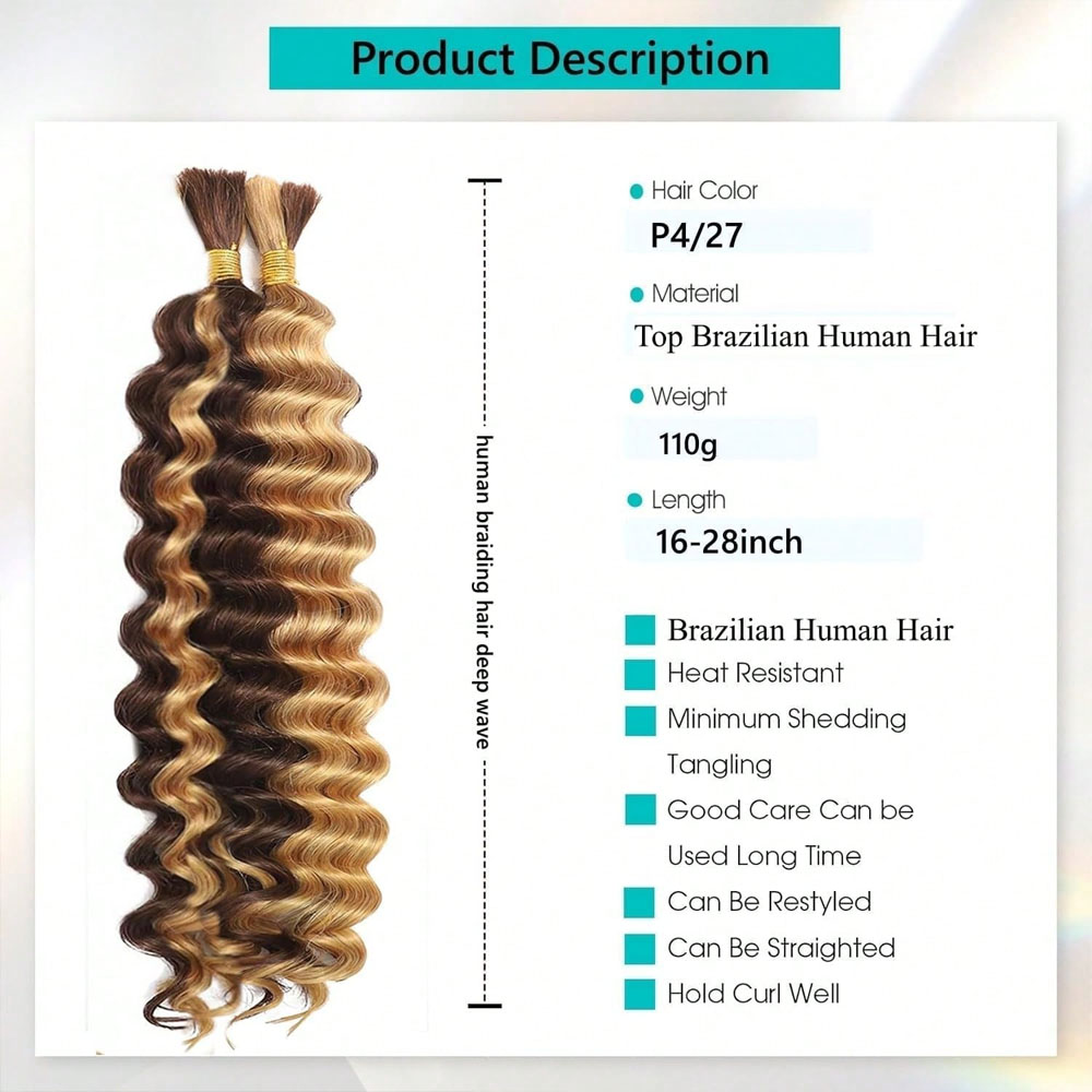 Cabello Humano para Trenzar, 1 - Hair Care Wavy Hair reseña y precio